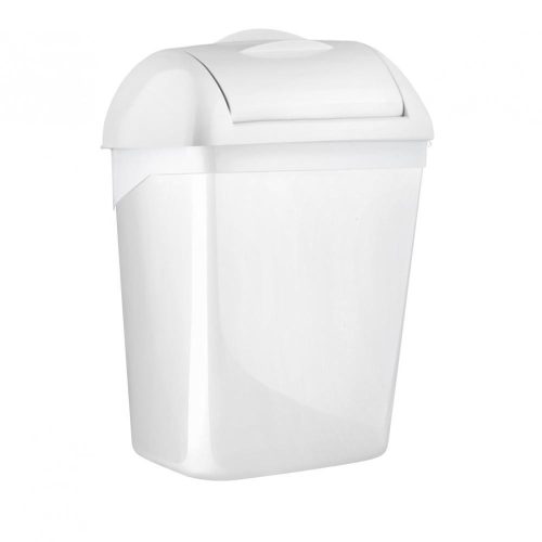 Mar plastic wall-mounted white trash can, intimate bag collector 8 liters