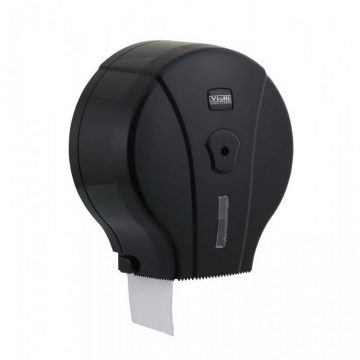 Vialli Mini 19cm-es toalettpapír adagoló ABS műanyag, fekete