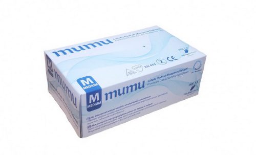 MUMU disposable latex white M, 100 pcs., 20 (box/carton)