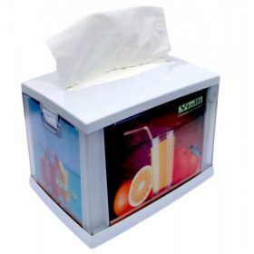 Vialli szalvéta adagoló asztali ABS műanyag fehér