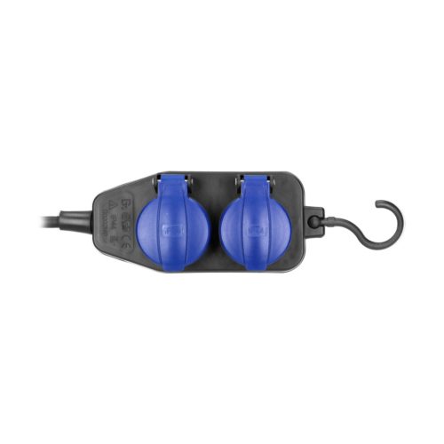 Orno priemyselný predlžovací kábel, so 4-cestným rozdeľovačom schuko 16 A 250 V ~ 3500 W IP44, 10m