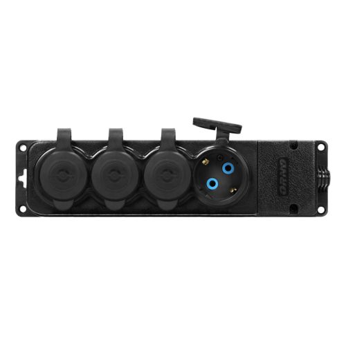 Orno industrial 4-way distribution board, schuko rubber mounting IP44 outdoor