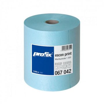   PROFIX Escon print turquoise industrial wipes 500 sheets/roll, 1 roll/shrink