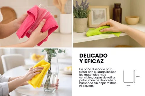 Pamex Love mikroszálas törlőkendő 30x40cm (3x4 szín/csomag)