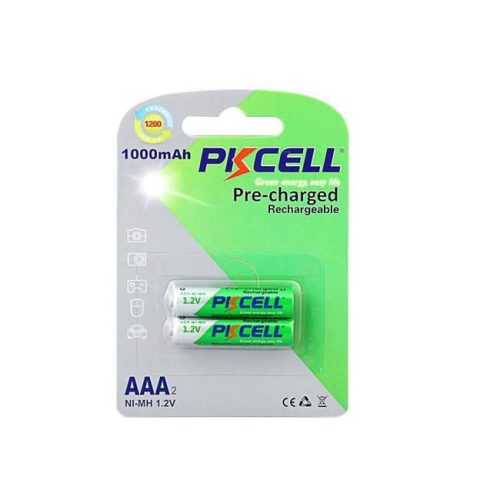 PKCELL újratölthető elem AAA NI-MH 1000 mAh 2 darab