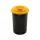 Coș de gunoi Plafor ECO rotund, cilindric 50L negru/galben