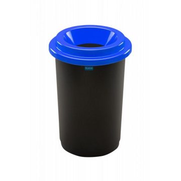 Plafor ECO round, cylinder trash can 50L black/blue