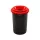 Coș de gunoi Plafor ECO rotund, cilindric 50L negru/roșu