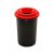 Plafor ECO round, cylinder trash can 50L black/red