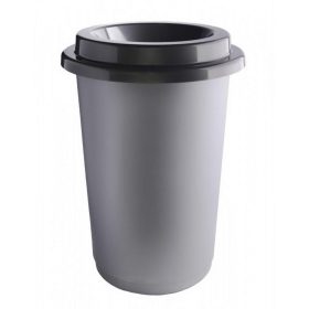   Coș de gunoi Plafor ECO rotund, cilindric, culoare oțel 50L