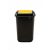 Plafor Quatro spring tipping dustbin with lid 45L black/yellow