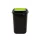 Coș de gunoi Plafor Quatro cu capac basculant cu arc 45L negru/verde