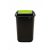 Plafor Quatro spring tipping dustbin with lid 45L black/green