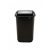 Plafor Quatro spring tipping dustbin with lid 45L black/silver