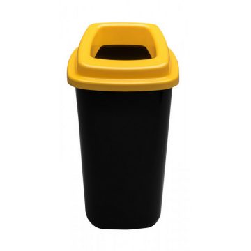   Plafor Sort szelektív hulladékgyűjtő, szemetes 45L fekete/sárga