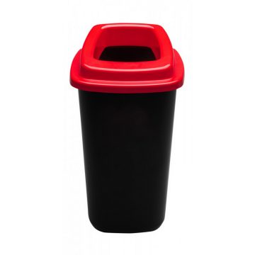   Plafor Sort szelektív hulladékgyűjtő, szemetes 45L fekete/piros