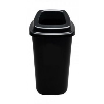   Plafor Sort szelektív hulladékgyűjtő, szemetes 45L fekete/fekete