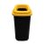 Plafor Sort szelektív hulladékgyűjtő, szemetes 28L sárga/fekete