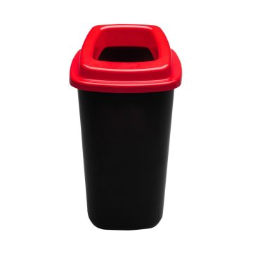   Plafor Sort szelektív hulladékgyűjtő, szemetes 28L piros/fekete