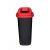 Plafor Sort szelektív hulladékgyűjtő, szemetes 90L fekete/piros