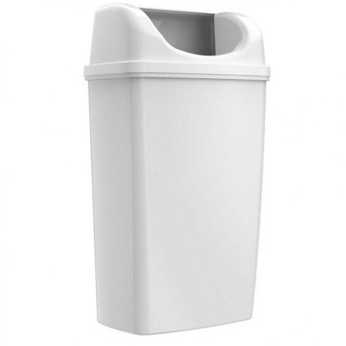 Plastic wall-mounted trash can white 50L