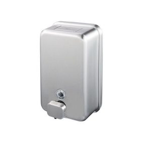   Flüssigseifenspender Edelstahl matt, mit Kunststoffbehälter, 1100 ml