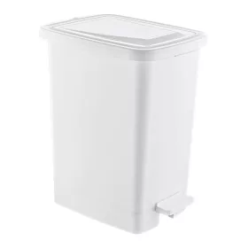 Coș de gunoi din plastic cu pedală, argintiu/gri 15L