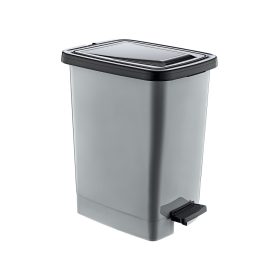   Slim Műanyag pedálos szemetes, ezüst/szürke, belső vödörrel 25L