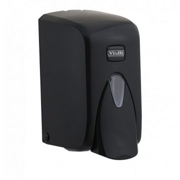   Vialli Liquid soap dispenser, lockable, ABS plastic, black 500 ml, 24 pcs/box