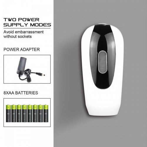 Wandmontierter sensorischer Händedesinfektionsmittel- und Flüssigseifenspender weiß-schwarz 1000 ml mit Adapter