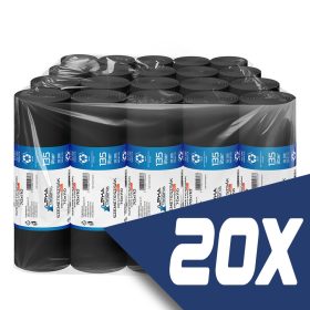   Szemeteszsák fekete 70x110 60mikron 135L 10db/tekercs (20 tekercs)
