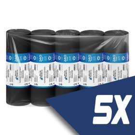   Szemeteszsák fekete 100x125x0,03 240 literes 10db/tekercs (5 tekercs)