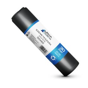 Sac de gunoi negru 50x60cm 30L 20buc/rula 50role/coda