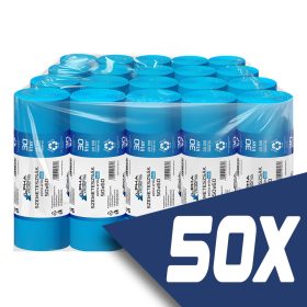 Szemeteszsák kék 50x60cm 30L 20db/tekercs (50 tekercs)