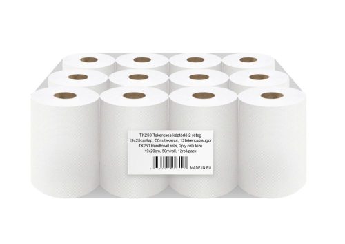 Ręcznik do rąk Alpha Mini w rolce 2 warstwy 50m celuloza 12 rolek/folia termokurczliwa