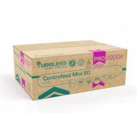   Tubeless PRO 90 Mini rola ručnik za ruke 2 sloja, bijela, 100% celuloza, 92m, 12 rola/skupljanje