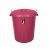 Round trash can, with lid, lockable, plastic, eco red, 35 liters