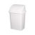 Trash can with flip lid, plastic, luxury, white, 4 liters