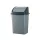 Coș de gunoi cu capac rabatabil, plastic, gri/antracit 9 litri