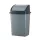 Coș de gunoi cu capac rabatabil, plastic, gri/antracit, 26 litri