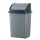 Coș de gunoi cu capac rabatabil, plastic, gri/antracit, 50 litri