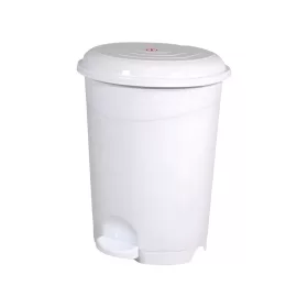   Coș de gunoi cu pedală, plastic, LUXURY alb, cu coș detașabil, 6L NO2