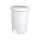 Coș de gunoi cu pedală, plastic, LUXURY alb, cu coș detașabil, 6L NO2