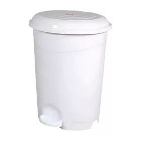   Coș de gunoi cu pedală, plastic, LUXURY alb, cu coș detașabil, 22L NO4