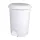 Coș de gunoi cu pedală, plastic, LUXURY alb, cu coș detașabil, 22L NO4