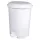Coș de gunoi cu pedală, plastic, LUXURY alb, cu coș detașabil, 50L NO5