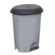 Treteimer, Kunststoff, ECO anthrazit, mit herausnehmbarem Korb, 50L