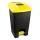 Recipient de colectare selectivă a deșeurilor, plastic, acționat cu pedală, antracit/albastru, 100L