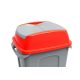 Hippo waste collection bin lid, plastic, red, 50L