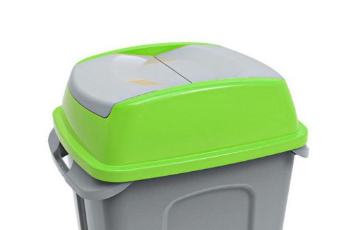 Hippo waste collection bin lid, plastic, green, 50L